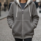 Hooded Fleece Jacket with Shearling Lining