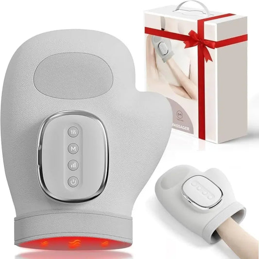 🔥Portable Hand Massager with Heat & Compression, Wireless 3 Modes for Carpal Tunnel Relief