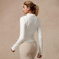 Womens Full Zip Long Sleeved Sports Jacket Slim Fit Quick Dry Stretch Fabric with Thumb Holes for Running Yoga Gym Workout Outfits
