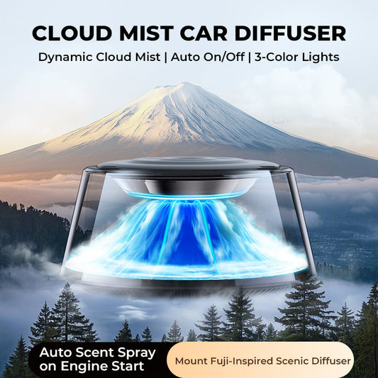 ☁️2025 Cloud Mist Smart Car Diffuser - Auto On/Off with 30-Day USB-C Battery & 1 Refill = 1 Year Freshness