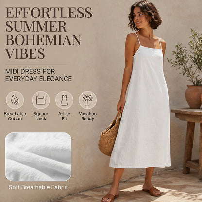 🎁50% OFF💥Women's Casual Solid Color Slip Dress