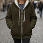 Hooded Fleece Jacket with Shearling Lining