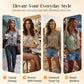 🔥Hot Sale-Women's Boho Crochet Tops V Neck Hollow Out Knit Shirts