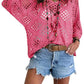 🔥Hot Sale-Womens Bohemian-Inspired Beige Crochet Top with V-Neck