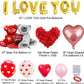 52PCS Valentine’s Day Heart Balloons Set