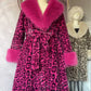 🎁2026 New Arrivals 60% OFF💥Women's Leopard Print Fluffy Faux Fur Coat with Belt🔥🔥