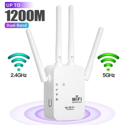 WiFi Extender 2025🛜1200Mbps Dual Band (5GHz/2.4GHz) Signal Booster