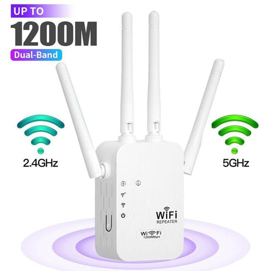WiFi Extender 2025🛜1200Mbps Dual Band (5GHz/2.4GHz) Signal Booster