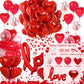 52PCS Valentine’s Day Heart Balloons Set