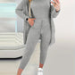 Women's Solid Color Tank Top & Pants & Outwear Lounge Set