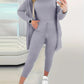 Women's Solid Color Tank Top & Pants & Outwear Lounge Set