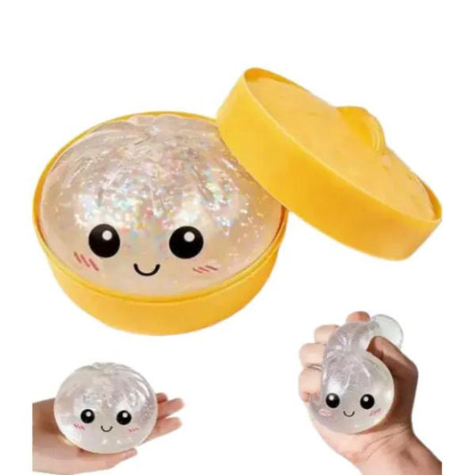 Cute Dumpling Squeeze Toy with Steamer