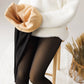 Women's Fleece Lined Tights Fake Translucent Warm Thermal Pantyhose