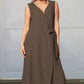 Women's Loose Tie Waist Sleeveless Dress