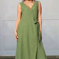 Women's Loose Tie Waist Sleeveless Dress