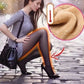 Women's Fleece Lined Tights Fake Translucent Warm Thermal Pantyhose