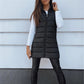 🔥HOT SALE 50% OFF🎁Women’s Zip-Up Long Puffer Vest👗 | Solid Color | Sleeveless | Hooded | Winter Wear 💕