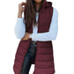 🔥HOT SALE 50% OFF🎁Women’s Zip-Up Long Puffer Vest👗 | Solid Color | Sleeveless | Hooded | Winter Wear 💕