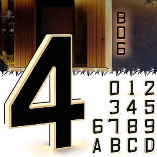 Solar Lighted Waterproof House Numbers for Outside