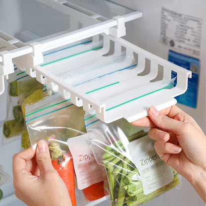 Hanging Telescopic Rail Storage Rack for Ziplock Bag