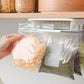 Hanging Telescopic Rail Storage Rack for Ziplock Bag