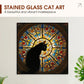 Stained Glass Cat Wooden Puzzle