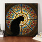 Stained Glass Cat Wooden Puzzle