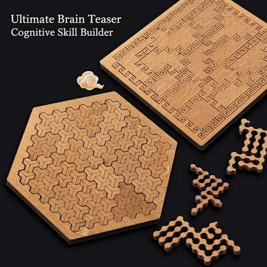 Difficult Wooden Puzzle for Logic & Focus