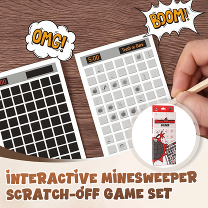 Interactive Minesweeper Scratch-Off Game Set