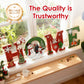 🎄⛄Christmas Wooden Wall Decor Letter Sign - HOME/JOY
