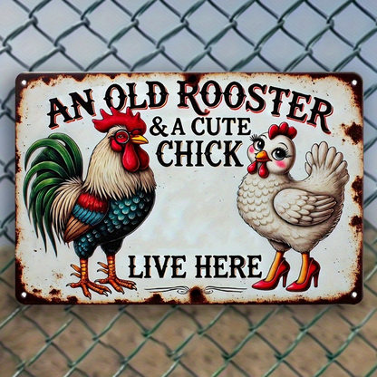 Vintage Chicken Coop Metal Tin Sign