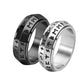 Titanium Steel Viking Rune Rotating Ring