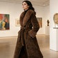 🎁2026 New Arrivals 60% OFF💥Women's Leopard Print Fluffy Faux Fur Coat with Belt🔥🔥