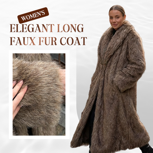 💖Women's Elegant Long Faux Fur Coat💖