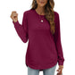⏰Hot Sale - Women's Sweatshirt Crewneck Curved Hem