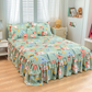 🛏️Two-layer three-piece set with lotus motif lace bedspread and pillowcases