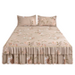 💐Multi-Size 3-Piece Floral Ruffled Bed Skirt Set