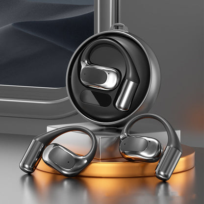 🌀【Wireless open-ear headphones】— With air conduction technology✨, 🎵 music enters your ears while the world  remains outside.💫🌍