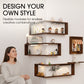Rustic Wood Corner Wall Shelf