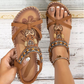 Women's Bohemian Beaded Flat Sandals