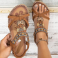 Women's Bohemian Beaded Flat Sandals