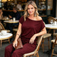 Women's Casual Off Shoulder Short Sleeve Jumpsuit