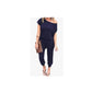 Women's Casual Off Shoulder Short Sleeve Jumpsuit