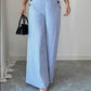👖50% OFF！✨High-Waist Striped Wide-Leg Trousers