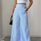 👖50% OFF！✨High-Waist Striped Wide-Leg Trousers