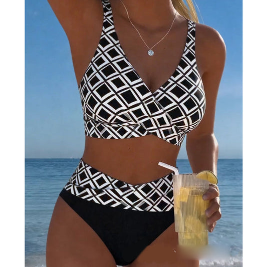 🌊Summer Hot Sale👙Women's High Waist Two-Piece Bikini Set