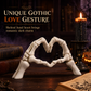 📢📢50% OFF !! ⏰Halloween Resin Skeleton Figurine with Heart Hand Gesture for Home Bedroom Desktop Decoration