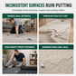 Portable Mini Golf Putting Mat Indoor and Outdoor Golf Practice Green Trainer with 3 Holes 264x19.5cm