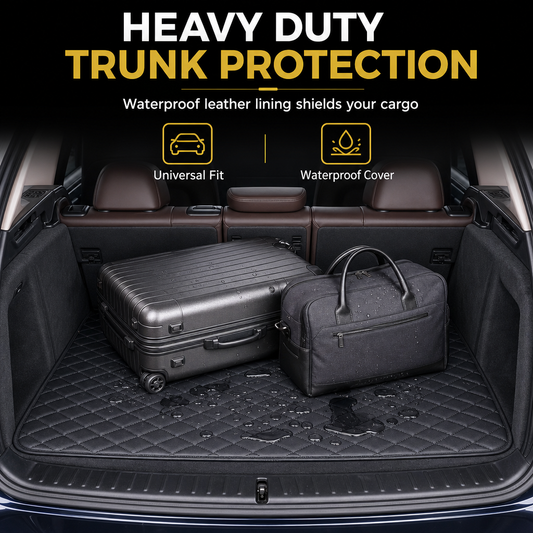 ✨Universal PVC Leather Car Trunk Mat Cargo Liner for Sedans and SUVs Easy to Clean 100x70cm