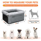 🐶🚗 Secure Travel Pet Bed – 50% OFF! Heavy-duty metal frame, waterproof Oxford fabric, safety leash – protects your dog & seats. 🛡️